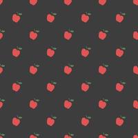 naadloos appelpatroon. gekleurd naadloos doodlepatroon met rode appels vector