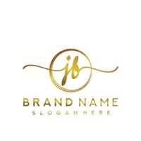 eerste jb schoonheid monogram en elegant logo ontwerp, handschrift logo van eerste handtekening, bruiloft, mode, bloemen en botanisch met creatief sjabloon. vector