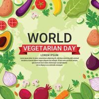 wereld vegetarisch dag achtergrond vector