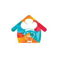 huis chef vector logo ontwerp. voedsel huis logo concept.