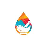 water laten vallen apotheek vector logo ontwerp.