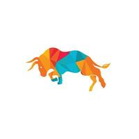 stier vector logo ontwerp. gemakkelijk dier vector logo ontwerp sjabloon.