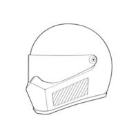 sjabloon helm vol gezicht, lijn kunst helm vector illustratie, lijn kunst vector, helm vector