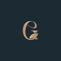 schoonheid brief logo g blad luxe logo kunstmatig vector