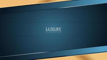 luxe blauw goud achtergrond sjabloon ontwerp vector