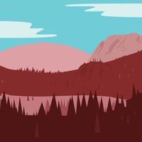 mooi berg landschap vector illustratie