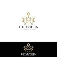 gestileerde menselijk yoga het formulier in abstract lotus symbool. vector icoon.