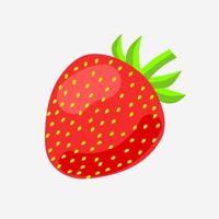 vers aardbei fruit icoon, rood aardbei, vector grafisch illustratie