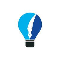 veer lamp logo ontwerp. leerzaam en institutioneel logo ontwerp sjabloon. vector