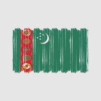 turkmenistan vlag borstel vector. nationaal vlag borstel vector ontwerp