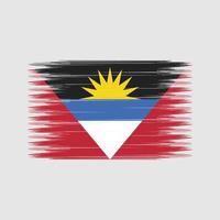 antigua en barbuda vlagborstel. nationale vlag vector