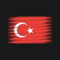 turkije vlag borstel. nationale vlag vector