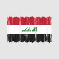 Irak vlag borstel vector. nationaal vlag borstel vector ontwerp