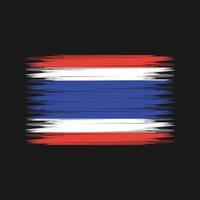 Thailand vlag borstel. nationale vlag vector