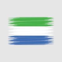 sierra leone vlagborstel. nationale vlag vector