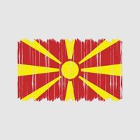 noorden Macedonië vlag borstel vector. nationaal vlag borstel vector ontwerp