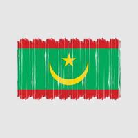 mauritania vlag borstel vector. nationaal vlag borstel vector ontwerp