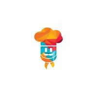 chef vector logo ontwerp. Koken en restaurant logo concept.