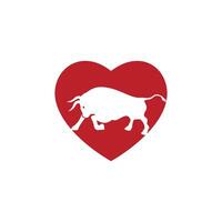 stier hart vorm vector logo ontwerp.