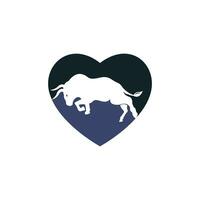 stier hart vorm vector logo ontwerp.