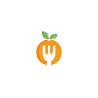 gezond voedsel logo ontwerp. eetpatroon en gewicht verlies concept. vector