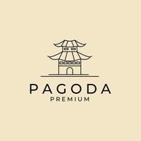 pagode japan tempel logo pictogram ontwerp sjabloon vectorillustratie vector