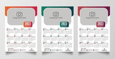2023 kalender ontwerp sjabloon vector