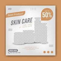 Product huidsverzorging sociaal media post banier ontwerp vector