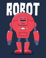 groot rood robot illustratie vector