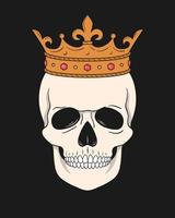 schedel vervelend kroon. vector illustratie voor t-shirt en andere toepassingen