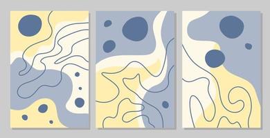 samenstelling van banners in minimalistisch abstract stijl. blauw hedendaags vector illustraties poster