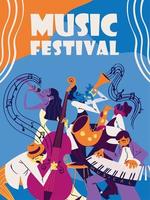 muziek- festival poster beeld vector