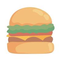 hamburger fastfood vector