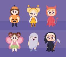 pictogrammen halloween kostuums vector