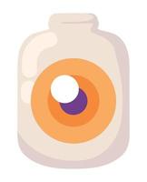 halloween oog Aan fles vector