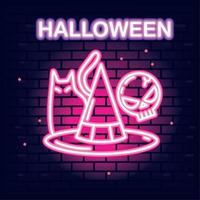 halloween partij neon vector