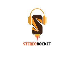 stereo raket muziek- logo vector