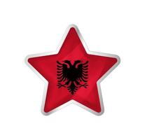 Albanië vlag in ster. knop ster en vlag sjabloon. gemakkelijk bewerken en vector in groepen. nationaal vlag vector illustratie Aan wit achtergrond.