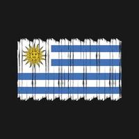 Uruguay vlag borstel vector. nationaal vlag borstel vector ontwerp