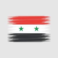 syrië vlag borstel. nationale vlag vector