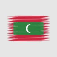 Maldiven vlag borstel. nationale vlag vector