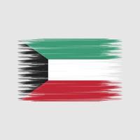 Koeweit vlag borstel. nationale vlag vector
