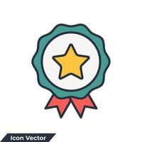 medailles icoon logo vector illustratie. premie kwaliteit. prestatie insigne symbool sjabloon voor grafisch en web ontwerp verzameling