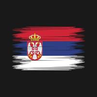 Servië vlag borstel vector. nationaal vlag borstel vector