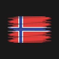 Noorwegen vlag borstel vector. nationaal vlag borstel vector