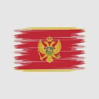 Montenegro vlag borstel vector. nationaal vlag borstel vector