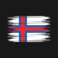 Faeröer eilanden vlag borstel vector. nationaal vlag borstel vector