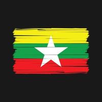 Myanmar vlag vector. nationaal vlag vector