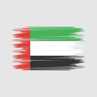 Verenigde Arabisch emiraten vlag borstel vector. nationaal vlag borstel vector