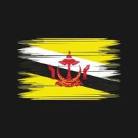 Brunei vlag borstel vector. nationaal vlag borstel vector